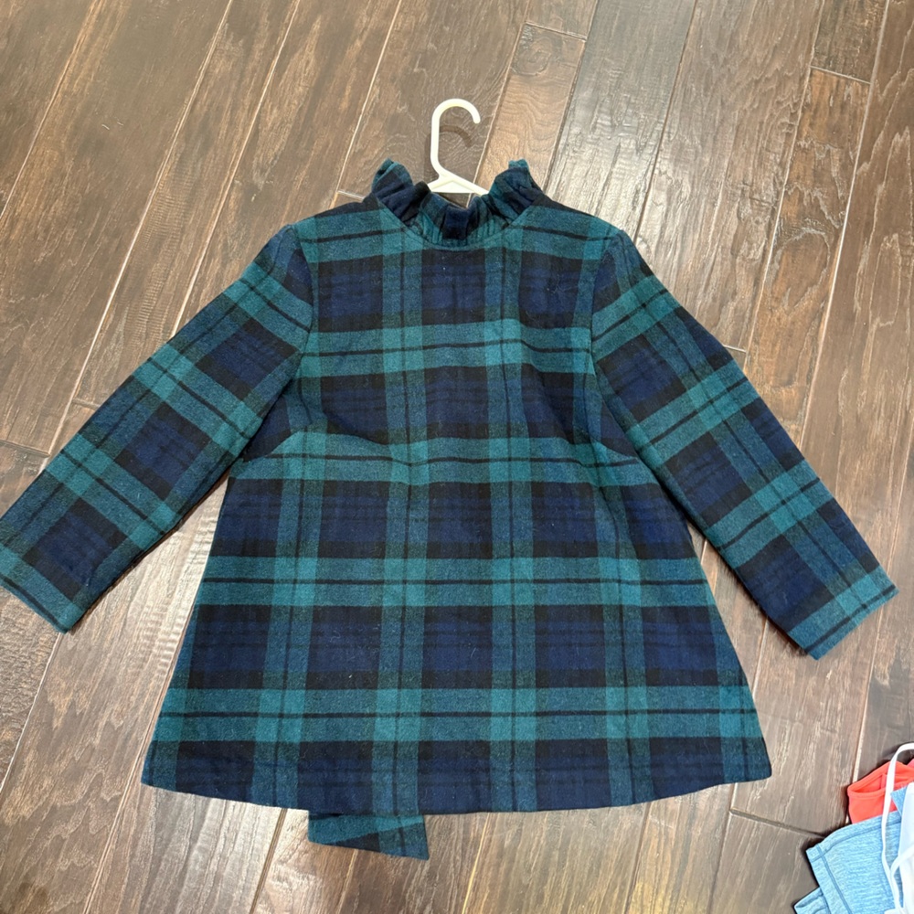Tuckernuck blackwatch Plaid wool faye blouse size L